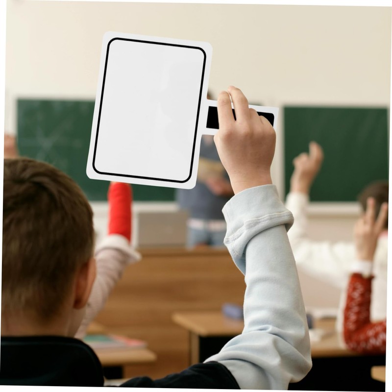 Operitacx Reusable Double-Sided Handheld Whiteboard Dry Erase Scoreboard for Classroom