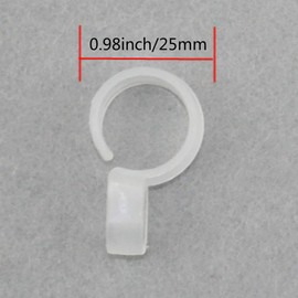 Wind Proof Hanger Hook, Anti Slip Clothes Hangers from Drying Rack, Clear Plastic Hook for 1 inch Diameter Rod, Clothes Drying Rack Organizer 20 PCS