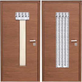 Leinuosen 2 Pcs Classroom Door Window Cover Curtains Blackout Lockdown Shades for Glass Doors Window Covering Darkening Blackout Drapes for Nursery Teacher Office Decor 8 x 36 Inches (Arrows)