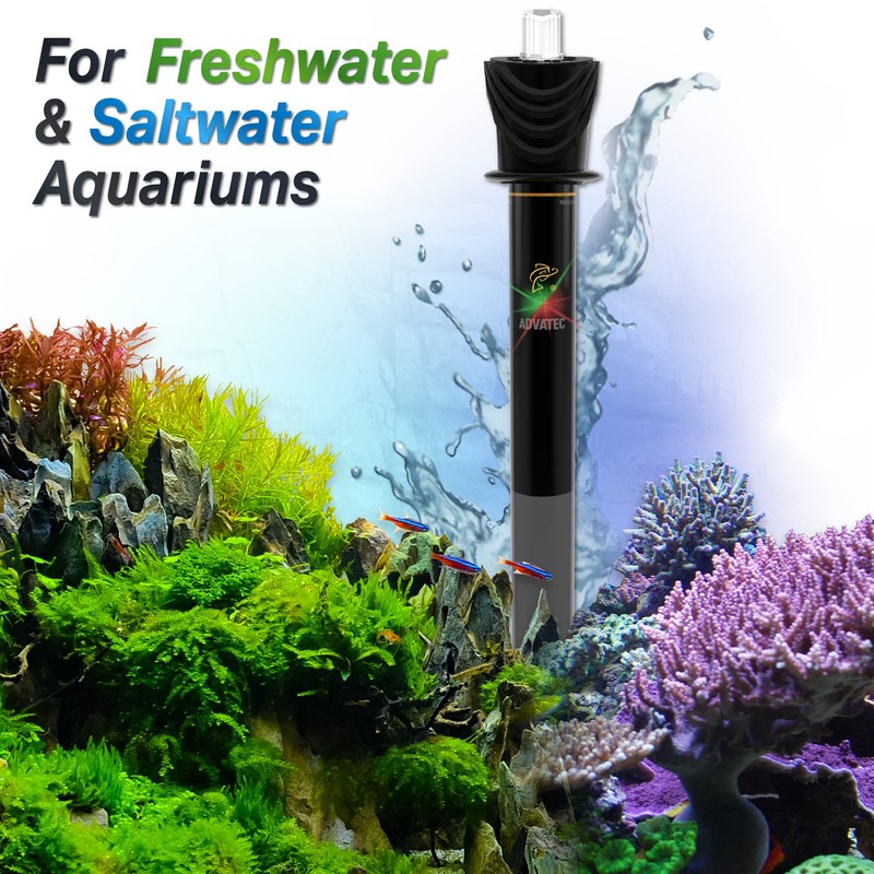 Advatec Glass Aquarium Heaters with Advanced LED Temperature Control System