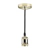 Knightsbridge 6 Inch E27 Vintage Pendant Set in Polished Brass,
