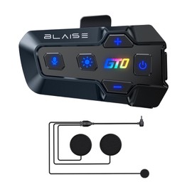 Logto GT0 Motorcycle Helmet Bluetooth Headset Wireless Bluetooth 5.3 Auto Answer IPX6 Waterproof Motor Bike Earphone Communication System RGB Colorful Light (Soft Mic)