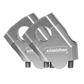 xinaishan Motorcycle Handlebar Riser Motorcycle Handlebar Riser Handle Post 0.9 inch (22 mm) / 1.1 inch (28 mm) Universal (MDL3517 (Diameter 22mm), Silver)