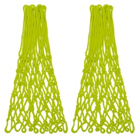Sanung 2 Packs Fluorescent Basketball Net 12 Loops Night Glow Suitable for Indoor Outdoor Standard Baskets and Professional Competitions