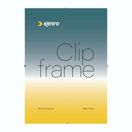 Kenro Clip Frame 7x5 / 13x18cm with Glass Front for Posters, Certificates, Drawings & Illustrations. Contemporary Poster Frame with Metal Clips - KCF002