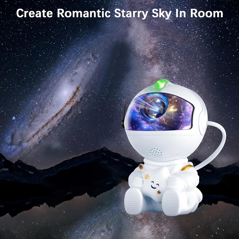Astronaut Galaxy Projector, 360° Rotatable Star Night Light with Remote