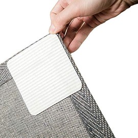 Home Techpro Rug Pads Grippers, 12 PCS Non Slip Washable Grippers for Rug, âVacuum TECHâ - New Materials to Anti Curling Rug Pad : Keep Your Rug in Place & Make Corner Flat and Easily Peel Off