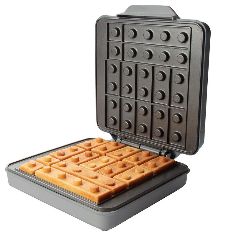 Waffle Wow! Building Brick Electric Waffle Maker - GREY with