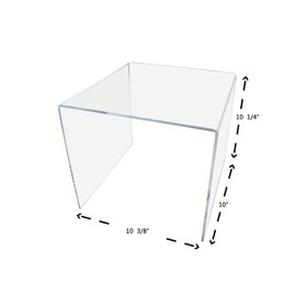 Marketing Holders 10" Riser Showcase Riser Pedestal Display Collectible Trophy Trinket Stand Retail Advertisement Display Clear Acrylic Countertop