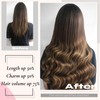 Clip in Hair Extensions Real Human Hair Ombre Dark Brown