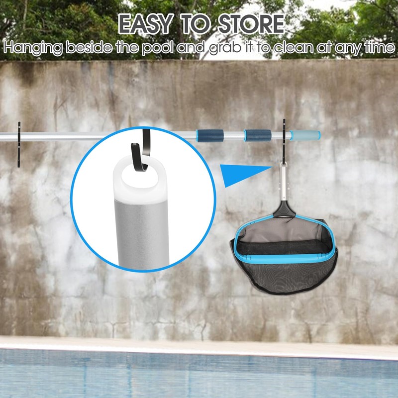 TidyMister Self-Repair Heavy Duty Pool Net, Upgrade Reinforced Handle, Pool