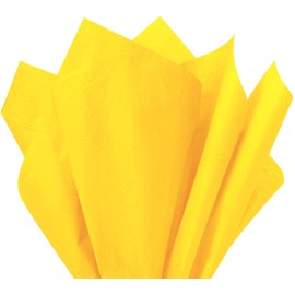 Flexicore Packaging Dandelion Yellow Gift Wrap Tissue Paper Size: 15 Inch X 20 Inch | Count: 100 Sheets | Color: Dandelion