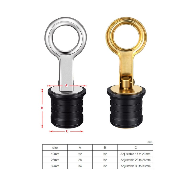 Drain Plug 3/4-inch, 1-inch or 1-1/4-Inch Snap, Drain Plug Twist-Turn