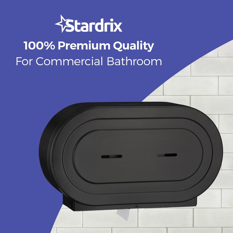 Stardrix Stainless Steel Twin Jumbo Toilet Paper Dispenser Wall Mount,