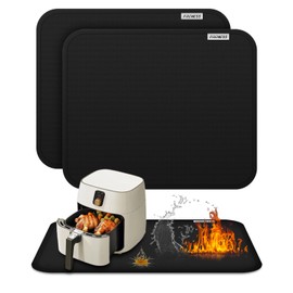 2pack Heat Resistant Mat for Air Fryer,Deep Fryer,Oven, 15x18in Hot Pads for Kitchen Counter Heat Protector,Under Coffee Maker Mats for Countertop Protector