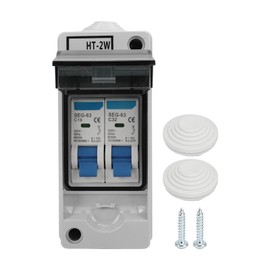 Circuit Breaker 2P MCB C Type Outdoor Waterproof Miniature Circuit Breaker with Box  C16 C32