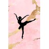 Pink and Gold Ballet Lined Journal; Gift idea for girls,