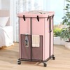 150L Laundry Hamper with Wheels, Rolling Laundry Basket with Metal