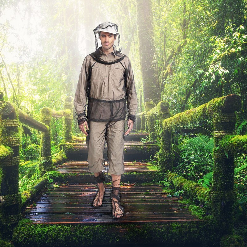 Unisex Ultra Fine Mesh Anti Mosquito Suit for Summer Outdoor