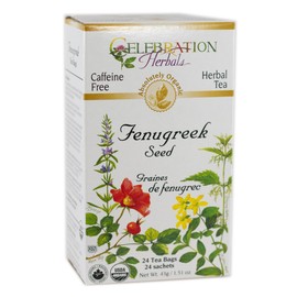 Celebration Herbals - Organic Caffeine Free Fenugreek Seed Herbal Tea - 24 Tea Bags