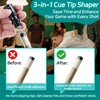 VortecSys Premium Pool Cue Tip Tools, 3-in-1 Billiard Cue Tip