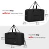 Denim Black 20L Foldable Underseat Travel Bag - Water-Resistant Hand