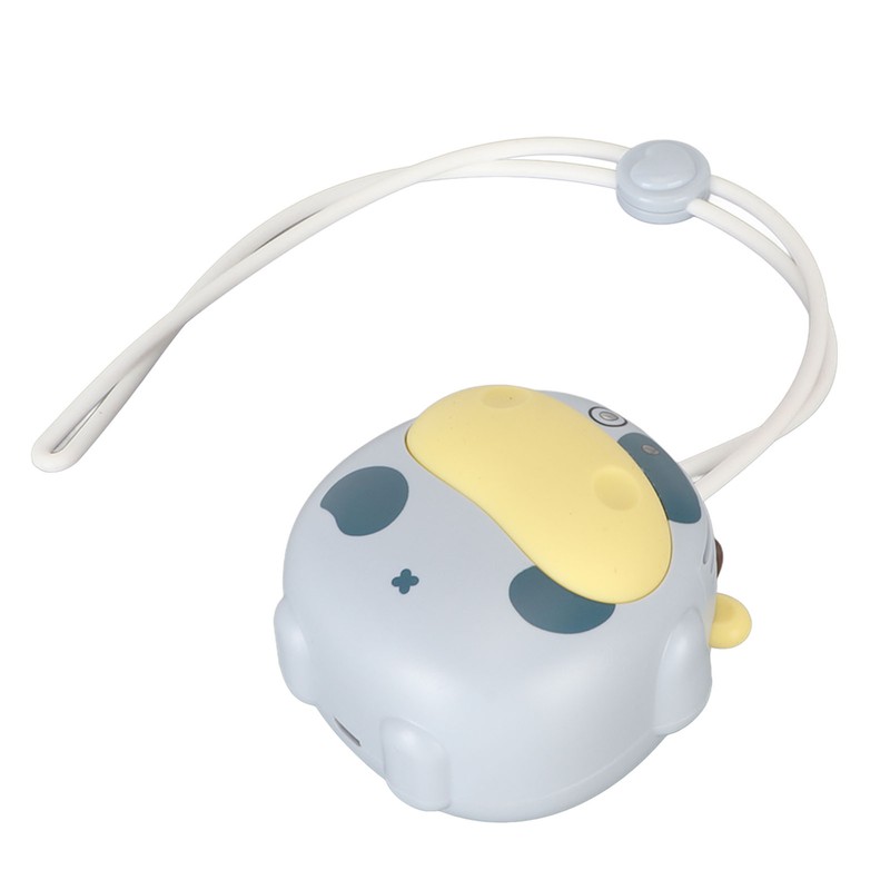 Mini Hanging Neck Fan USB Rechargeable Bladeless Cartoon Cow Shape