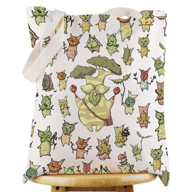 WZMPA Funny Korok Arboretum Tote Bag Video Game Fans Gift Korok Plant Reusable Grocery Bag Gaming Korok Merchandise (Korok Plant TG)