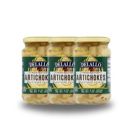 DeLallo Marinated Quartered Artichokes, 12 Ounce Jar, 3 Pack, All Natural