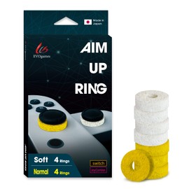 EVOgames エイムアップリング ジョイコン用 日本製 天然ゴム FPS 精密な操作性UP ノーマル＆ソフト 各4個(8個入)