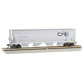Canadian 4 Bay Cylindrical Grain Hopper - Cn North American Logo - HO Scale