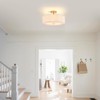 Widluth Modern Semi Flush Mount Ceiling Light Modern Gold 3-Lights