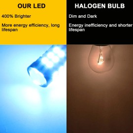 GLOFE 8000K Ice Blue LED Daytime Running Light DRL Bulbs For Volkswagen Passat 12-2015