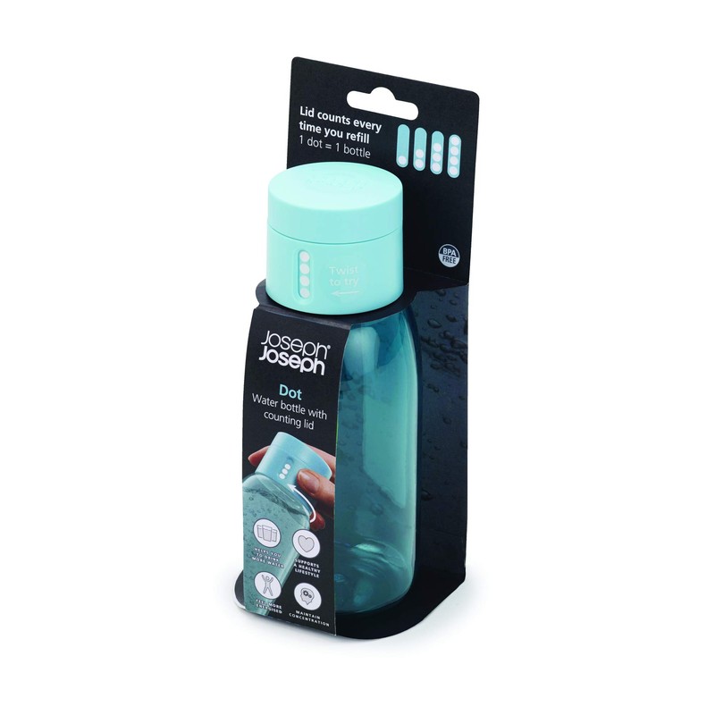 Joseph Joseph Dot - Trinkflasche mit Kontrollfunktion, 400 ml -
