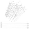 Ymapinc 200Pcs Eyepins for Jewelry Making 70mm/2.76In, Silver Open Eye