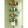 HAMITOR Corner Shower Caddy Tension Pole: 4-Tier Rust-Resistant Adjustable Bathroom