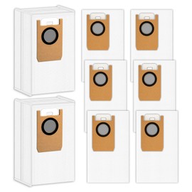 (8 Pack) Omni S1 Pro Replacement Dust Bags Compatible With Eufy Omni S1 Pro Robot Vacuum Self Empty Station, Accessories Dust Bags for Robot Vacuum, 8 Pieces Included