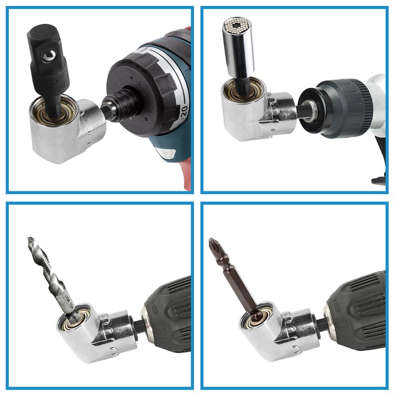 Jamiikury 105 Degree Right Angle Driver, Power Screwdriver Drill Extension