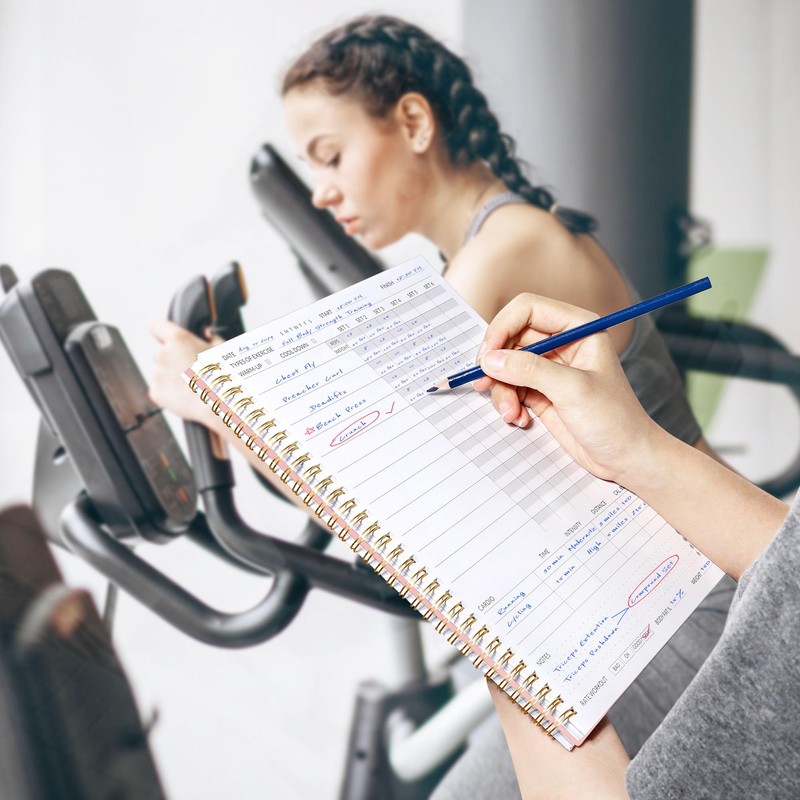Fitness Journal Workout Planner, A5(6.4" x 8.3") Workout Journal &