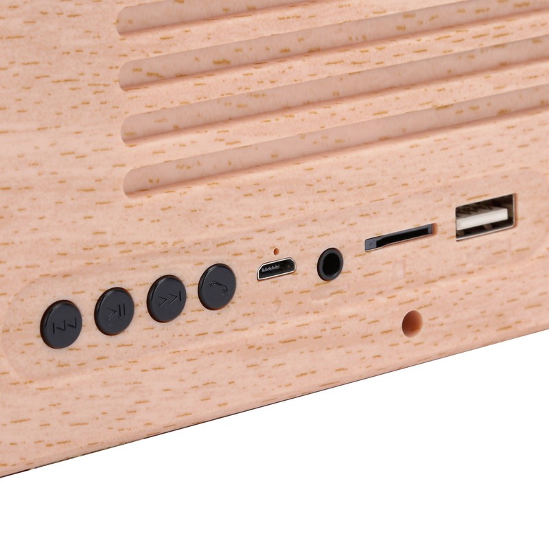 Retro Mini Bluetooth Speaker Bass Audio Stereo Subwoofer FM Radio