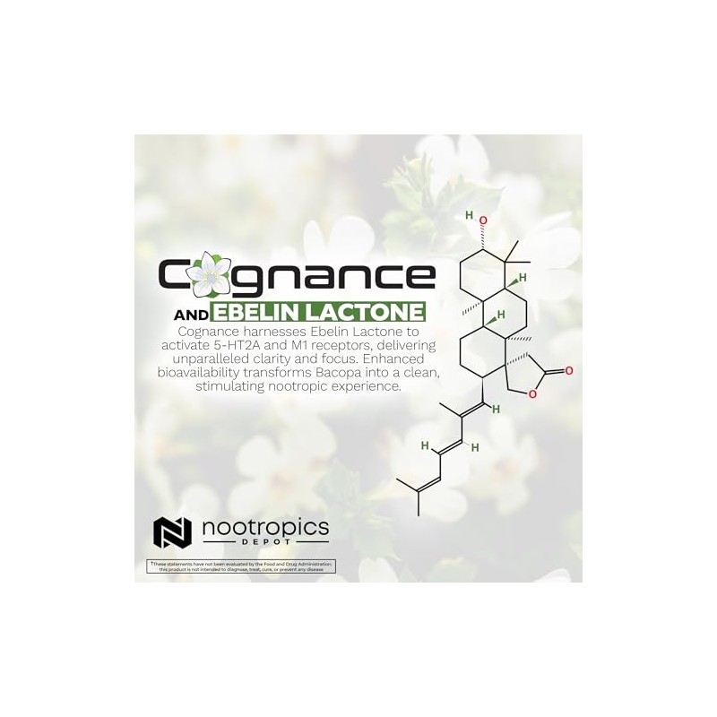 Nootropics Depot Cápsulas De Bacopa Mejoradas De Cognance 100Mg 10