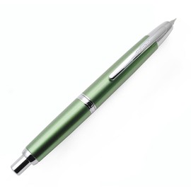 JINHAO 10 Press Fountain Pen Retractable Metal Pen with Ink Converter (Extra Fine Nib, Pine Green)