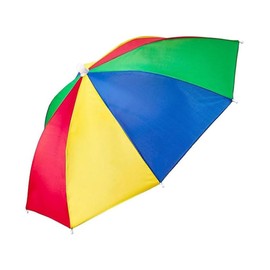 YANGWEN Umbrella Hat, Mini Foldable Parasol Hat Outdoor Sun Rain Protection with Elastic Bands For Golf Camping Beach Activities Fishing Hats Headwear