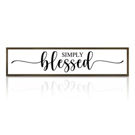 Simply Blessed sign, Blessed Sign, Tiered Tray Decor, Blessed Signs for Home Decor, Wooden Box Sign Desk Décor, Home Wall Decor Wood Framed, Shelf Decor, Living Room Decor, Rustic Farmhouse Decor