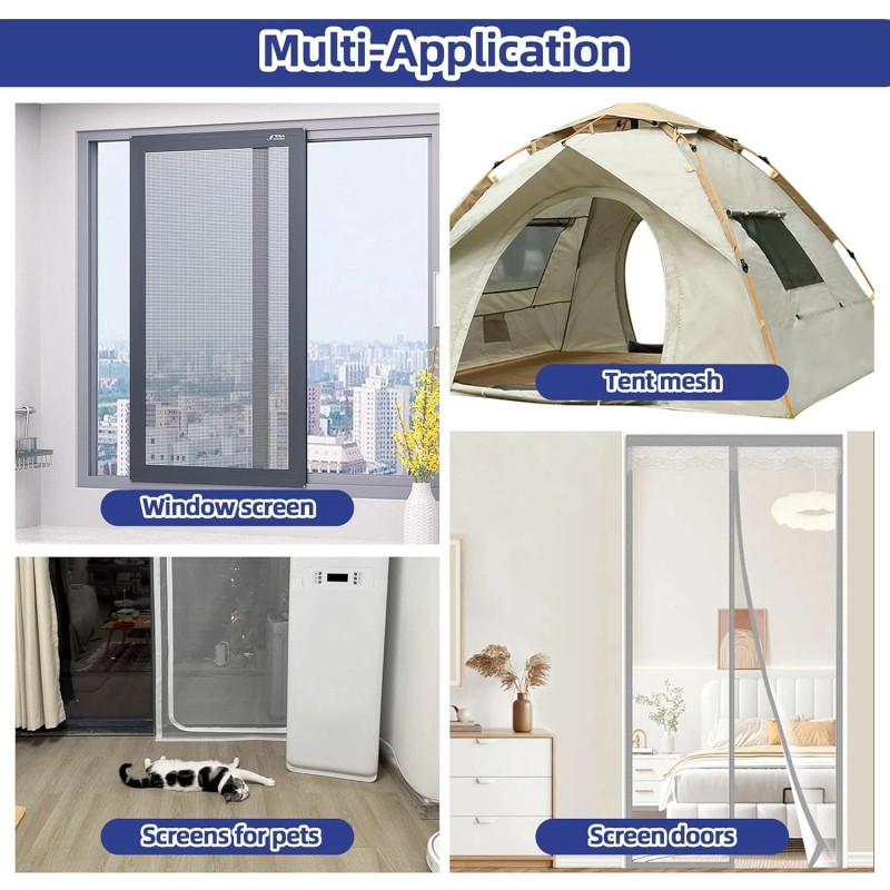 KING MOUNTAIN Grey Window Screen Repair Tape,3inX20FT Heavy Duty 3*20Ft,