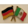Buddel-Bini Versand Mexico/Germany Friendship Pin Badge Flag National Flag Double