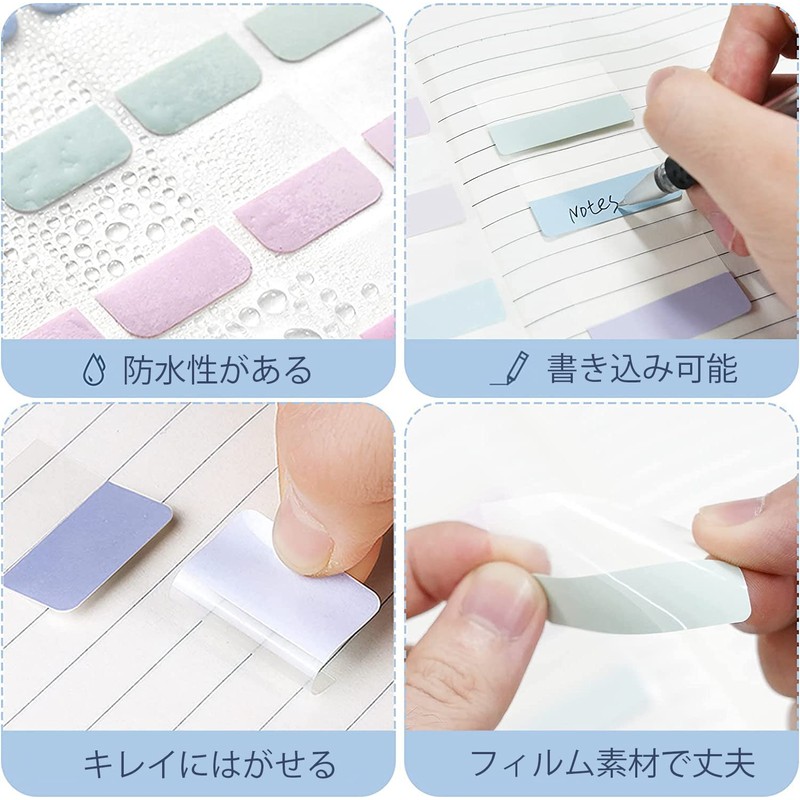 LOORIPRO Sticky Notes, Film with Paper Indexes, Writable Indexes, Headers,