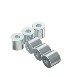 Aluminum Spacer - 1" OD x 3/8" ID - Unthreaded Round Standoff Bushing, Precision Metal Spacer, Plain Finish, Durable T-6061 Aluminum for 3/8" or M10 Screws/Bolts, 15/16" Length (Pack of 25)