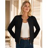 Women's Black Zip Up Cardigan Sweaters Lightweight Cardigans for Women