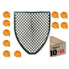 Urinal Mats (10Pack) -Urinal Screen Deodorizer(10 or 24pcs) Urinal Cakes Fresh Bathroom urinal mats for men bathroom urinal pads Black (10 black +10 orange, Orange)